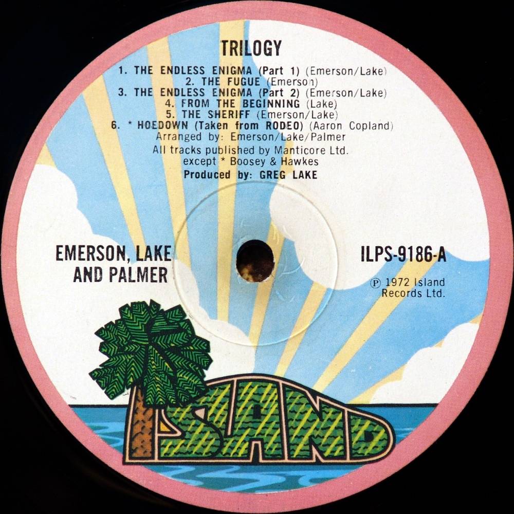Emerson, Lake and Palmer Trilogy [lp label a uk]
